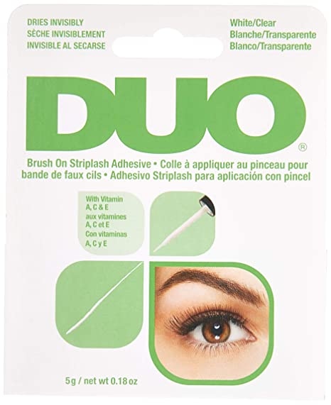 DUO, Brush On Striplash Adhesive Eyelashes Glue 5 g - White/Clear 